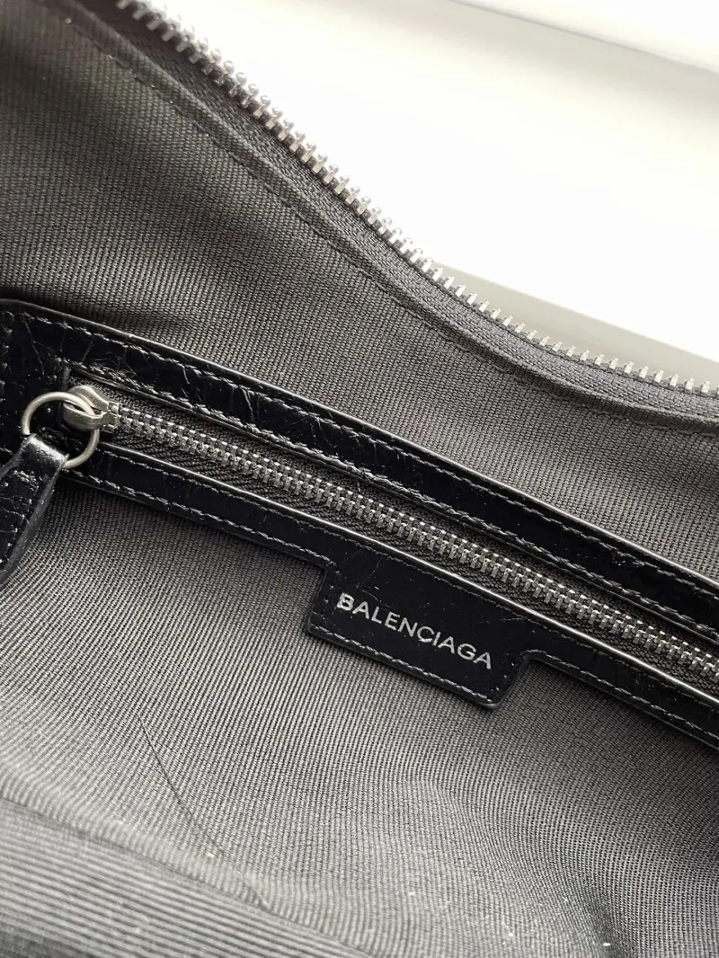Balenciaga Black Rhinestone Satchel Bag 8081 - Image 9