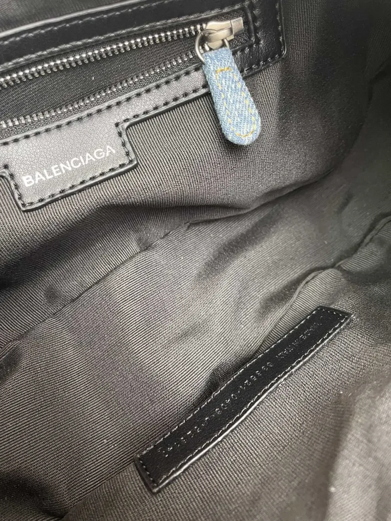 Balenciaga Denim Shoulder Bag Large 33cm 8081 - Image 9