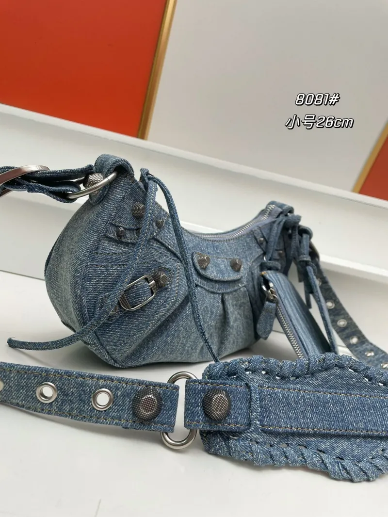 Balenciaga Denim Small Shoulder Bag 8081 - Image 3