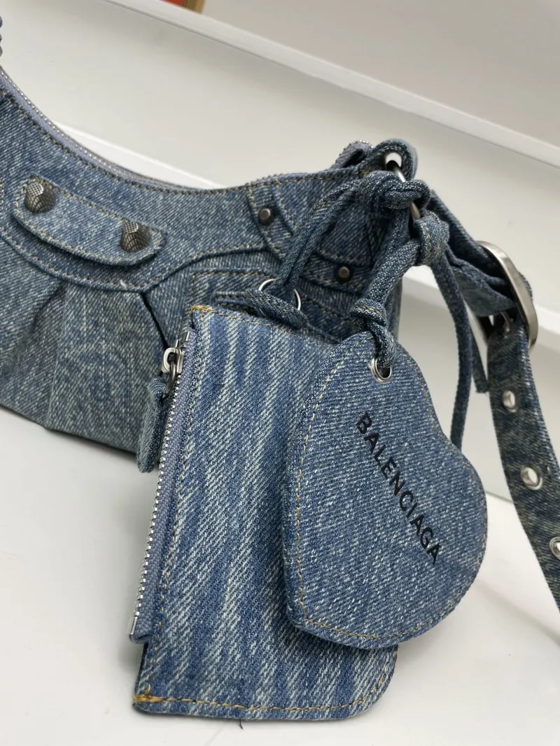 Balenciaga Denim Small Shoulder Bag 8081 - Image 4