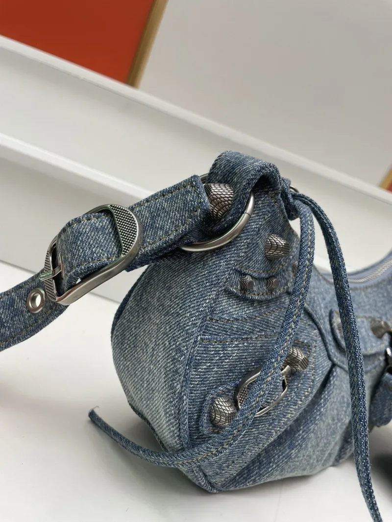 Balenciaga Denim Small Shoulder Bag 8081 - Image 5