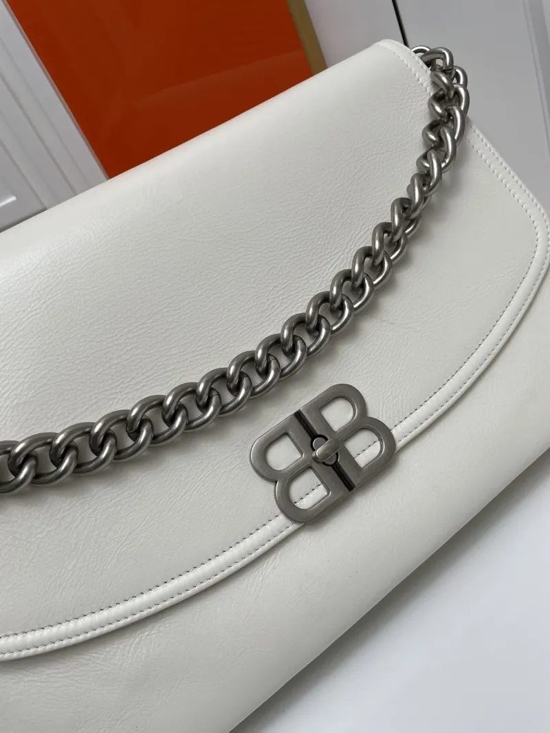 Balenciaga White Large Satchel Bag Model 9015 - Image 4