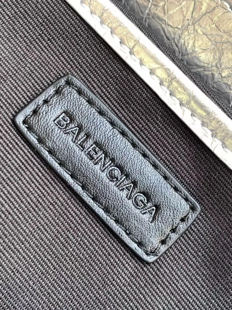 Balenciaga Silver Crossbody Satchel Bag 9020 Small Large - Image 9