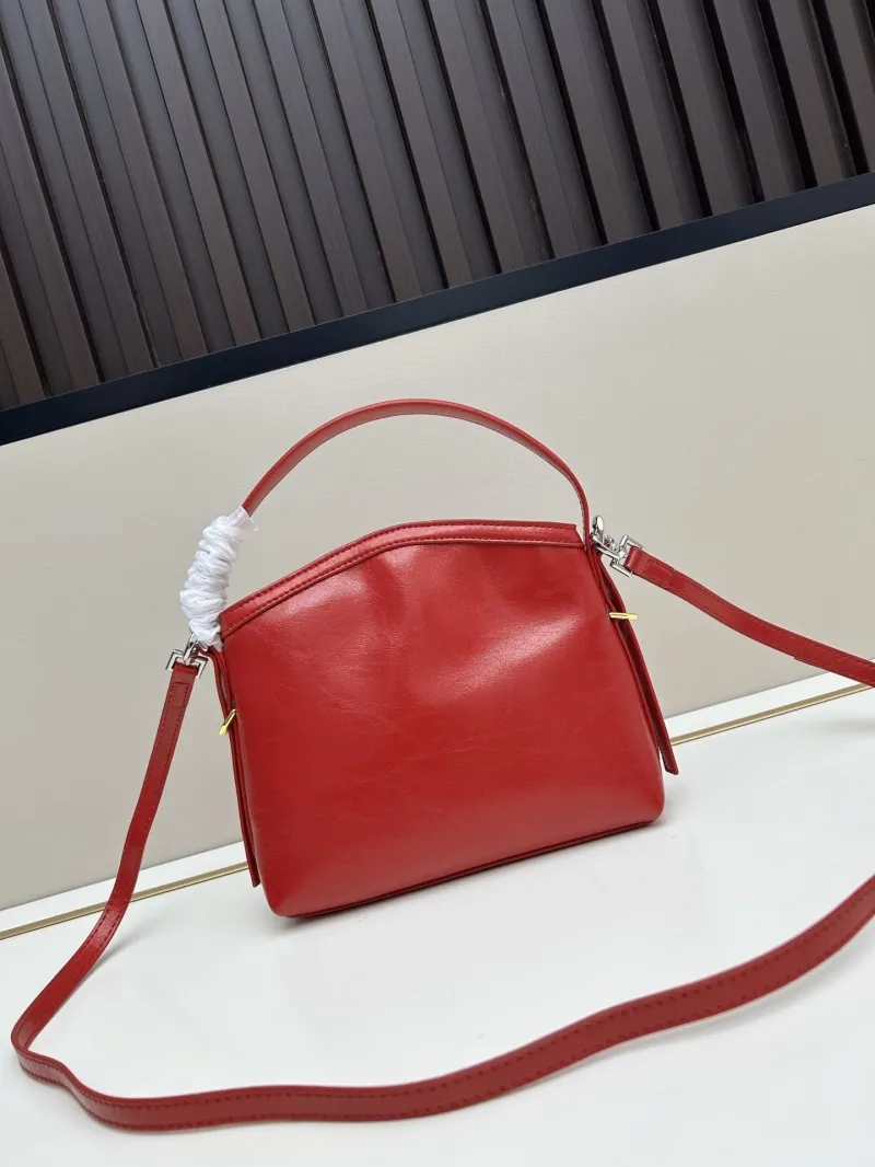 Givenchy Red Leather Crossbody Satchel Bag - Image 3