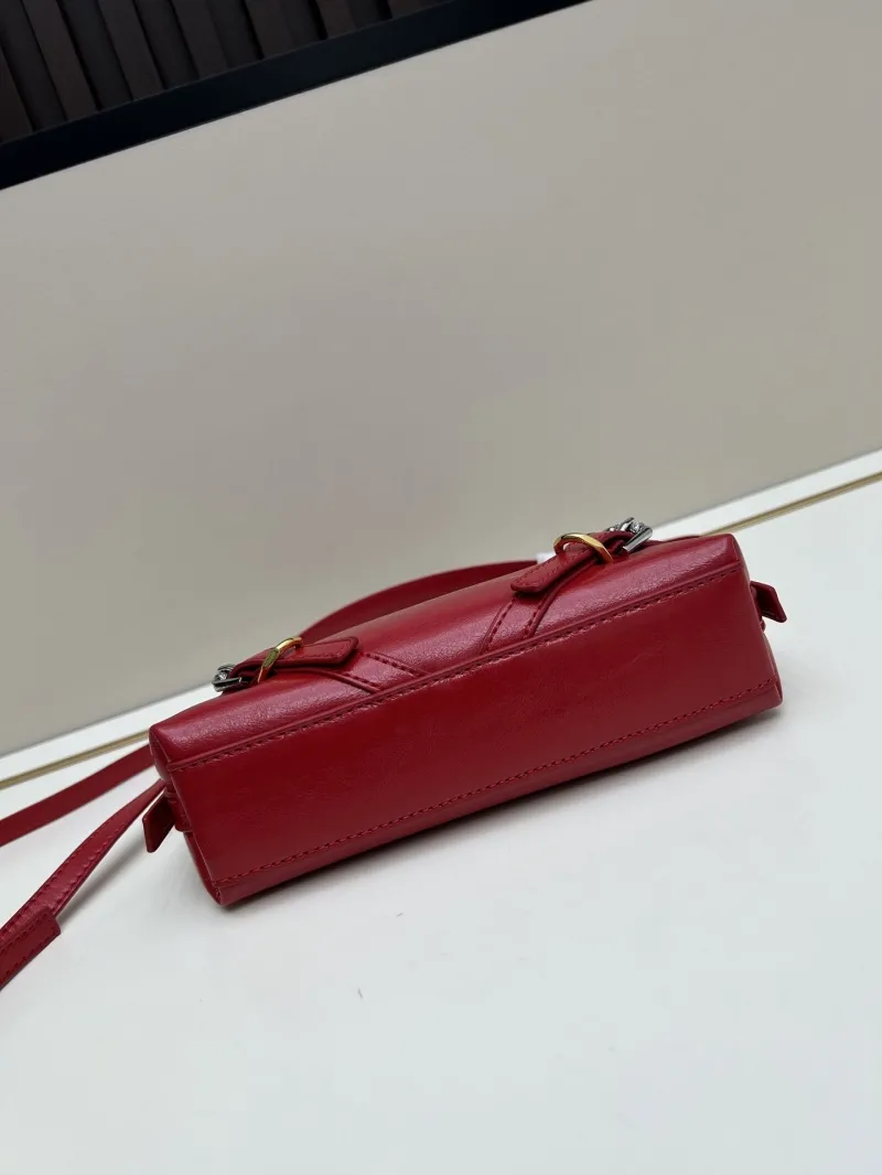 Givenchy Red Leather Crossbody Satchel Bag - Image 6