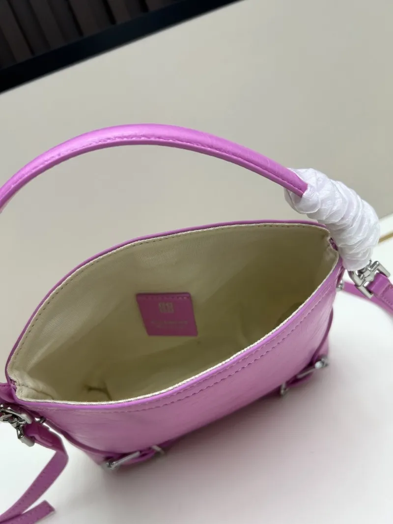 Givenchy Pink Leather Satchel Crossbody Bag 19x16.5x4cm - Image 7