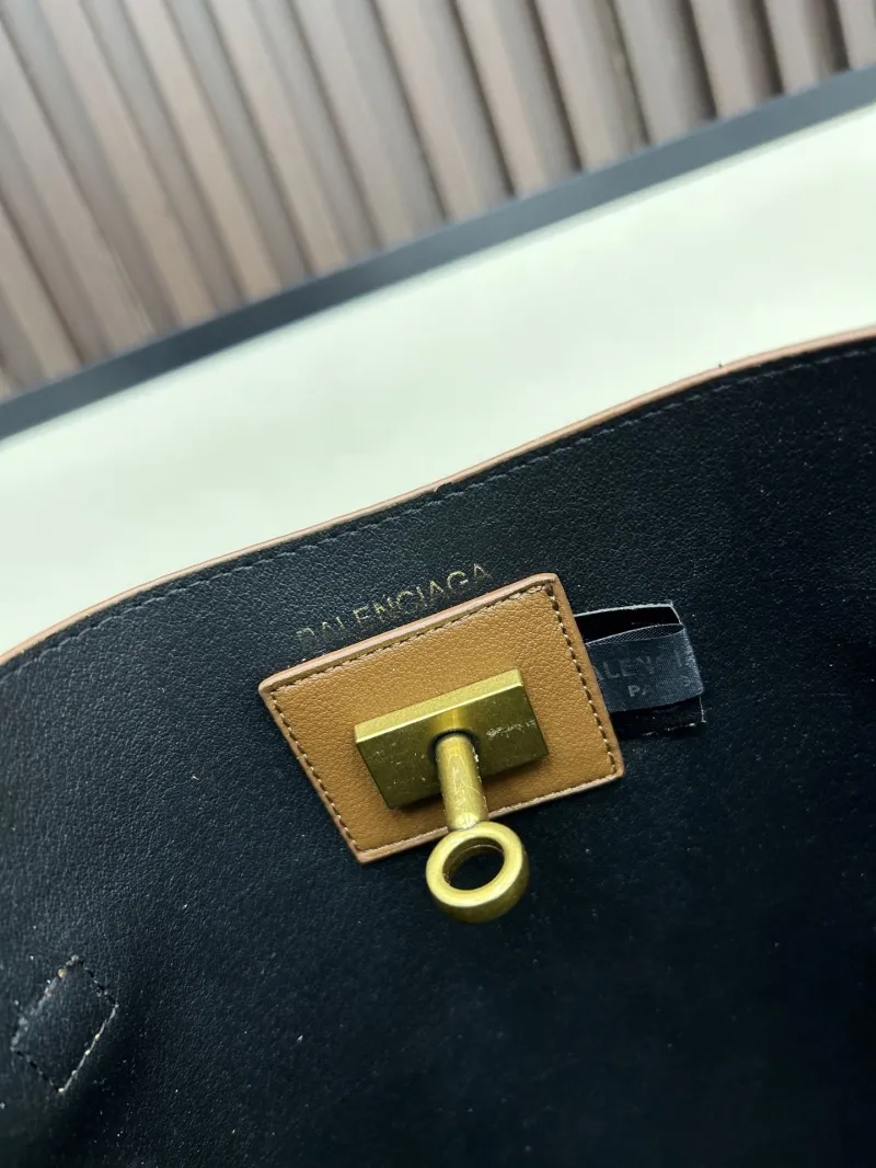 Balenciaga Brown Leather Satchel Bag 6074 - Image 8