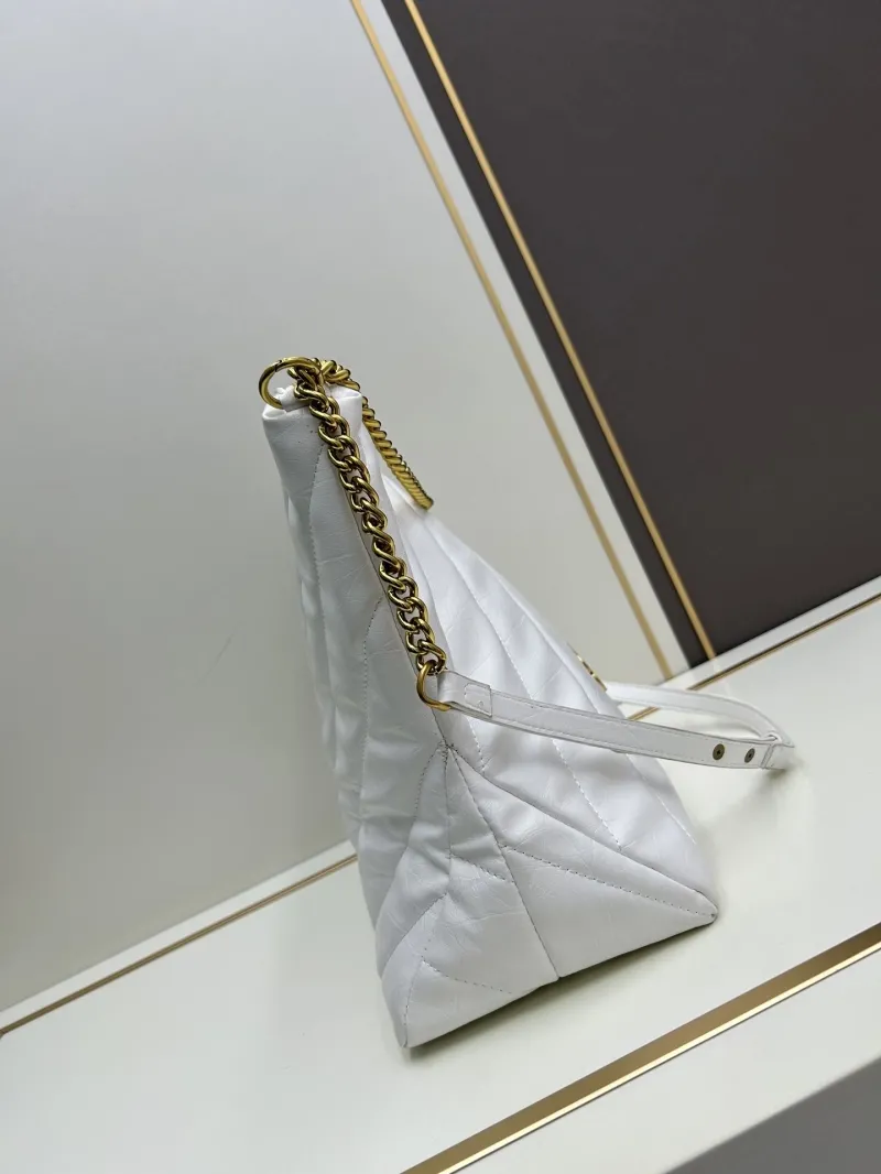 Alternative view of Balenciaga White Chain Satchel Bag 6906