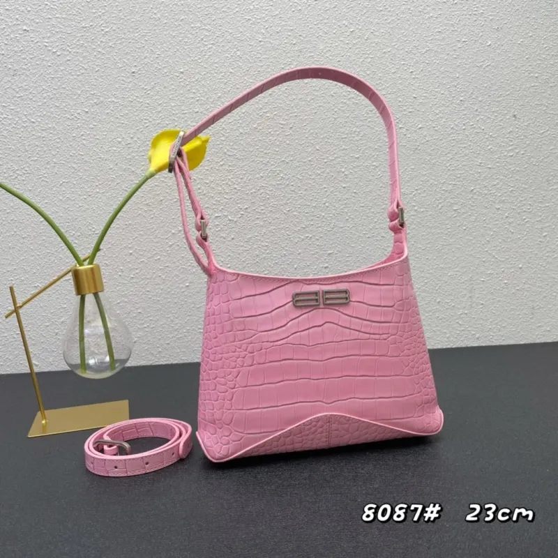 Balenciaga Pink Crocodile Satchel Bag 8087 23cm - Image 3