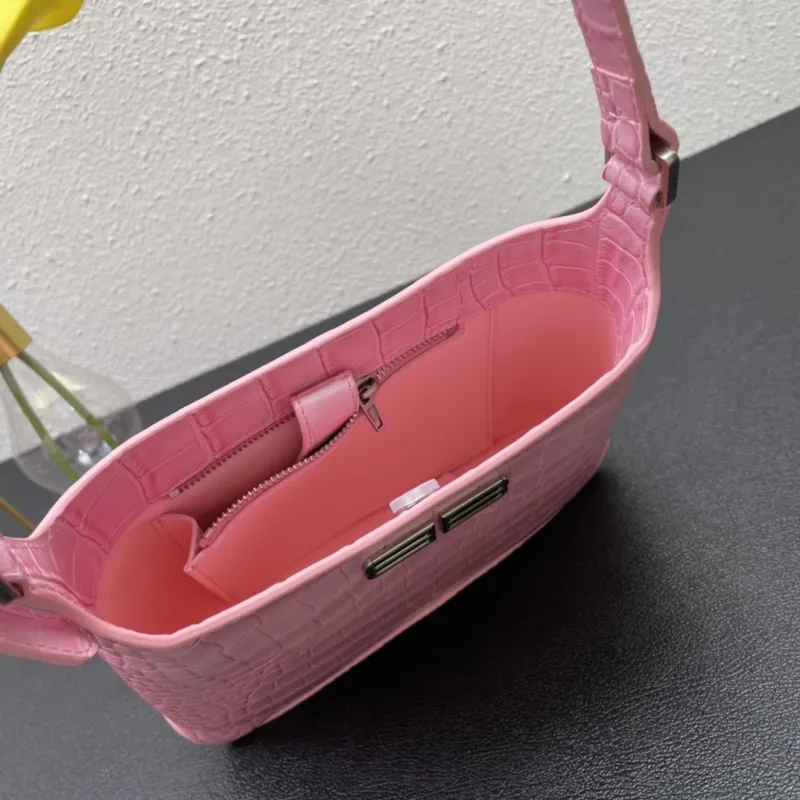 Balenciaga Pink Crocodile Satchel Bag 8087 23cm - Image 8