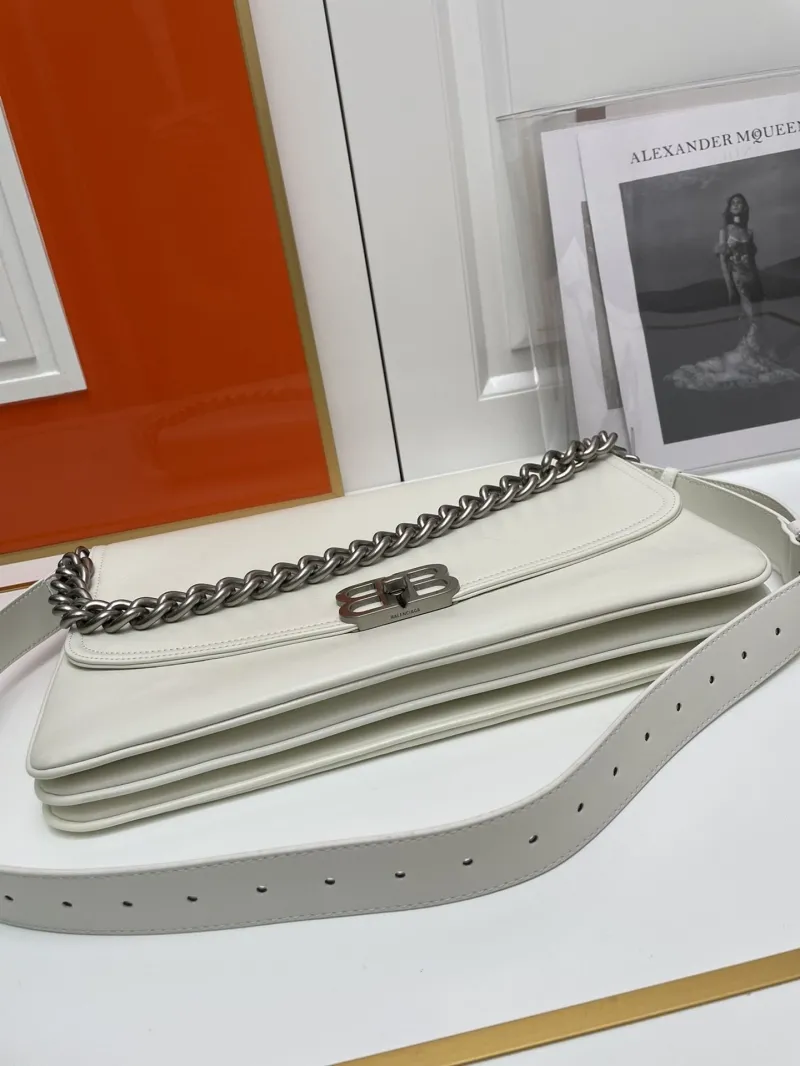 Balenciaga White Large Satchel Bag 9015 - Image 7