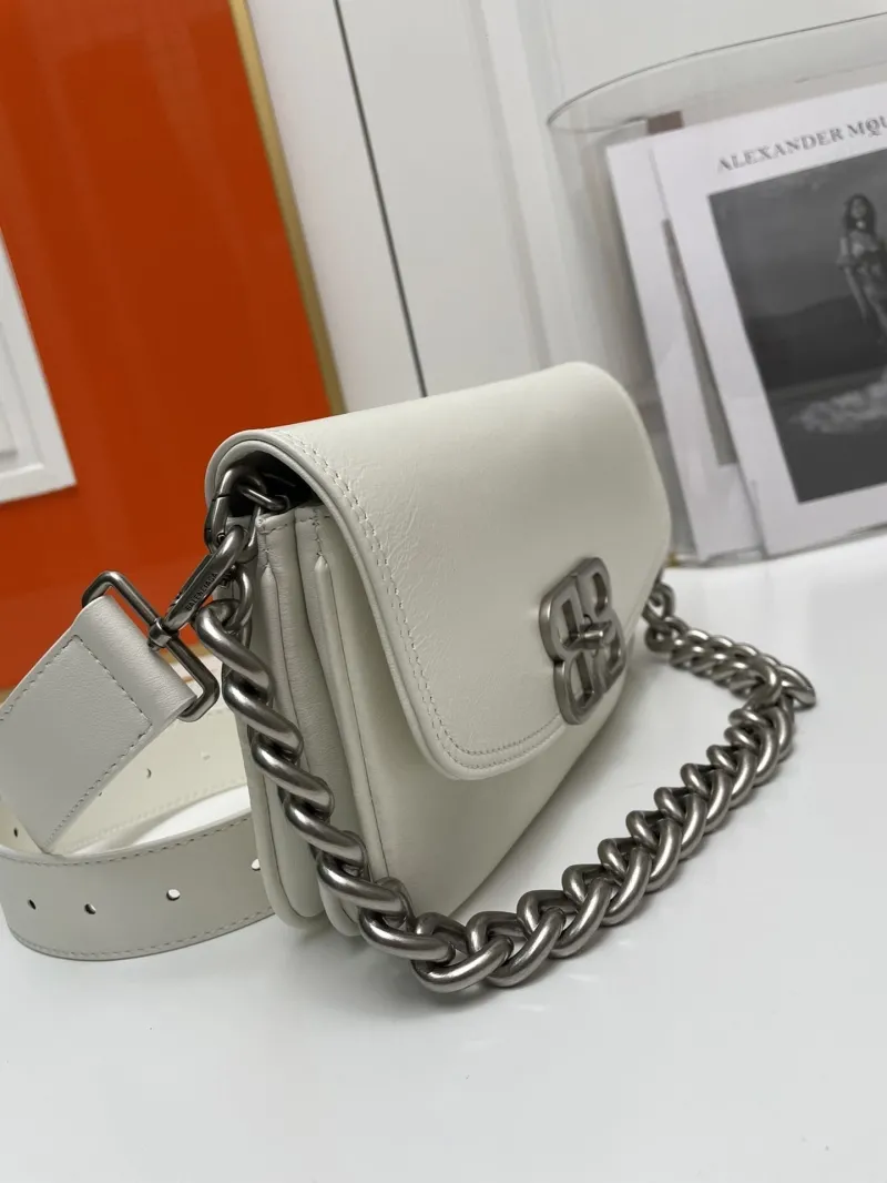 Balenciaga White Small Satchel Bag 9015 - Image 3