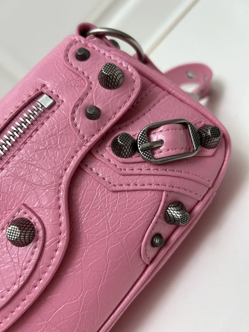 Balenciaga Pink Satchel Crossbody Bag 9020 - Image 4