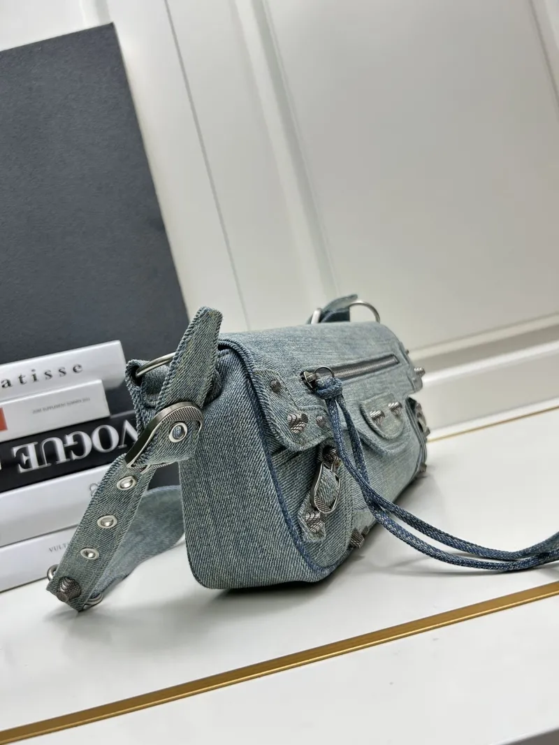 Balenciaga Denim Large Shoulder Bag 9020 - Image 4