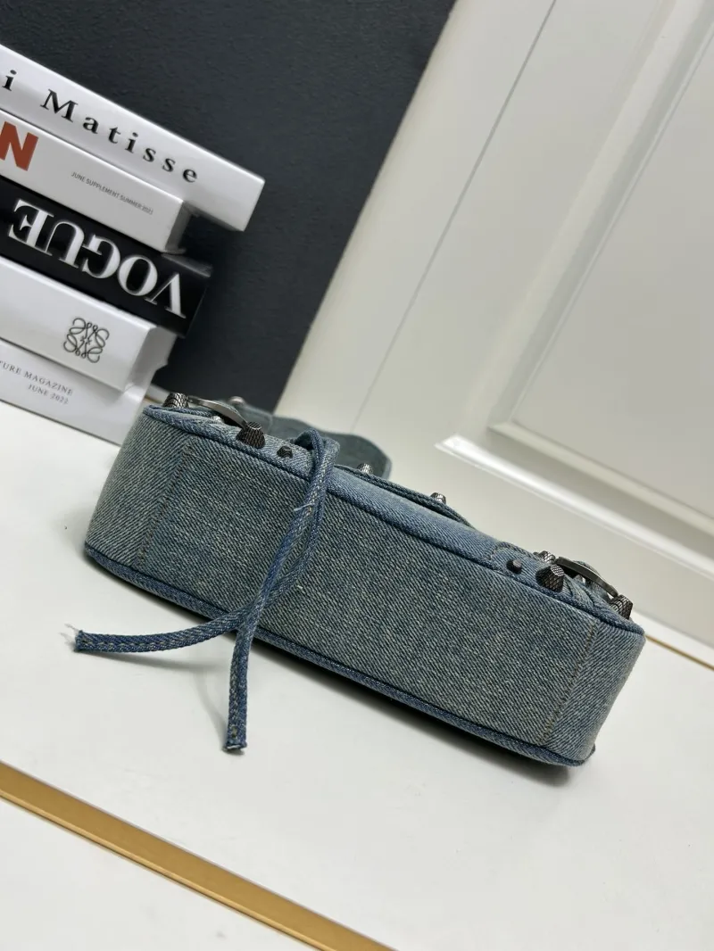 Balenciaga Small Denim Satchel Bag 9020 - Image 7
