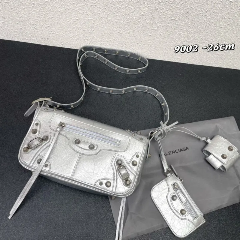 Alternative view of Balenciaga Silver Crossbody Bag 9002 26cm