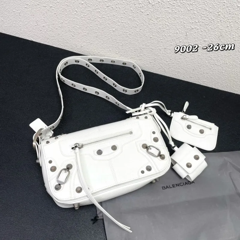 Balenciaga White Crossbody Bag 9002 Size 26cm
