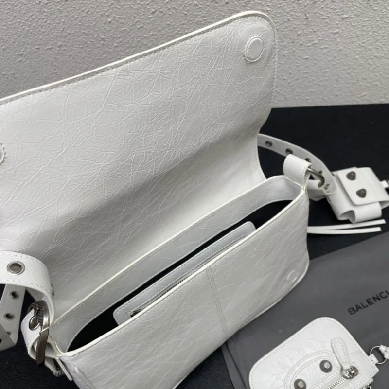 Balenciaga White Crossbody Bag 9002 Size 26cm - Image 8