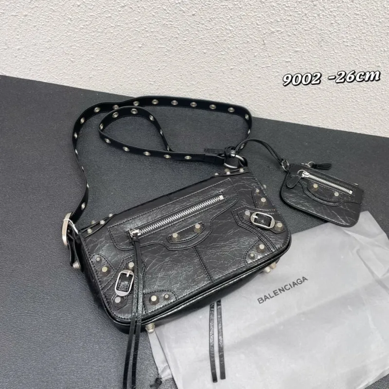 Balenciaga Black Crossbody Bag 9002 26cm