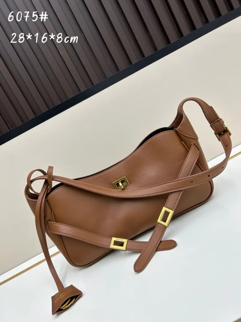 Balenciaga Brown Leather Satchel Bag 6075