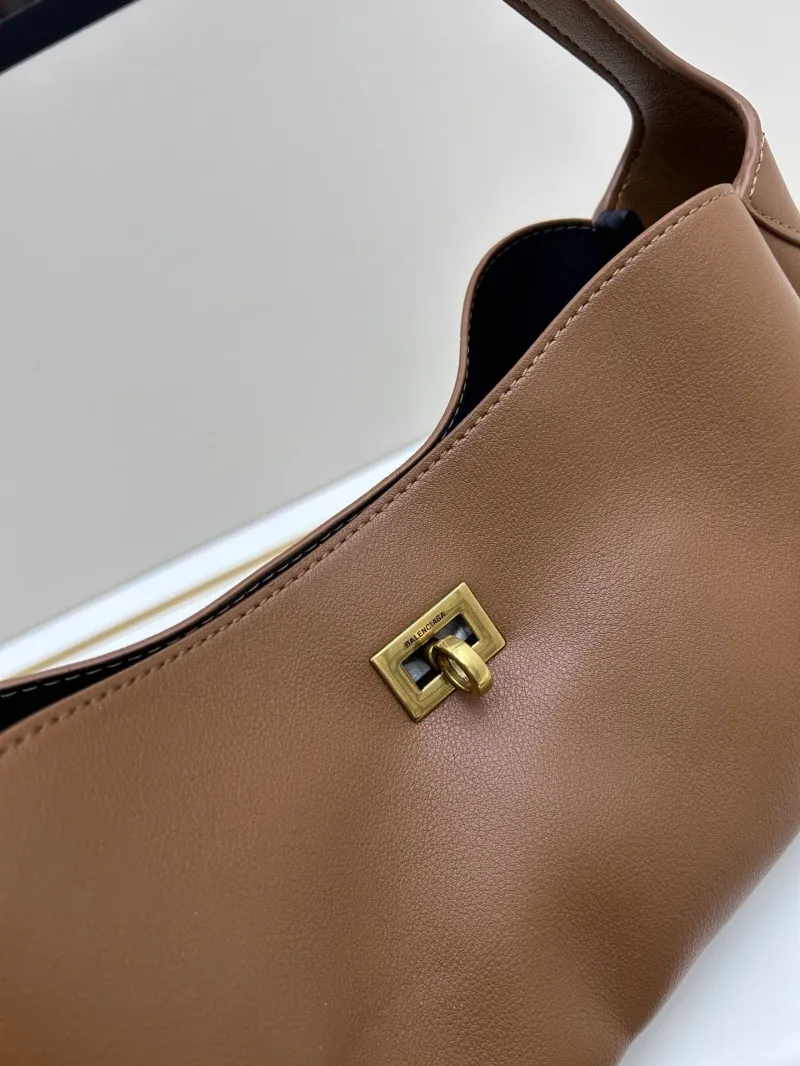 Balenciaga Brown Leather Satchel Bag 6075 - Image 4