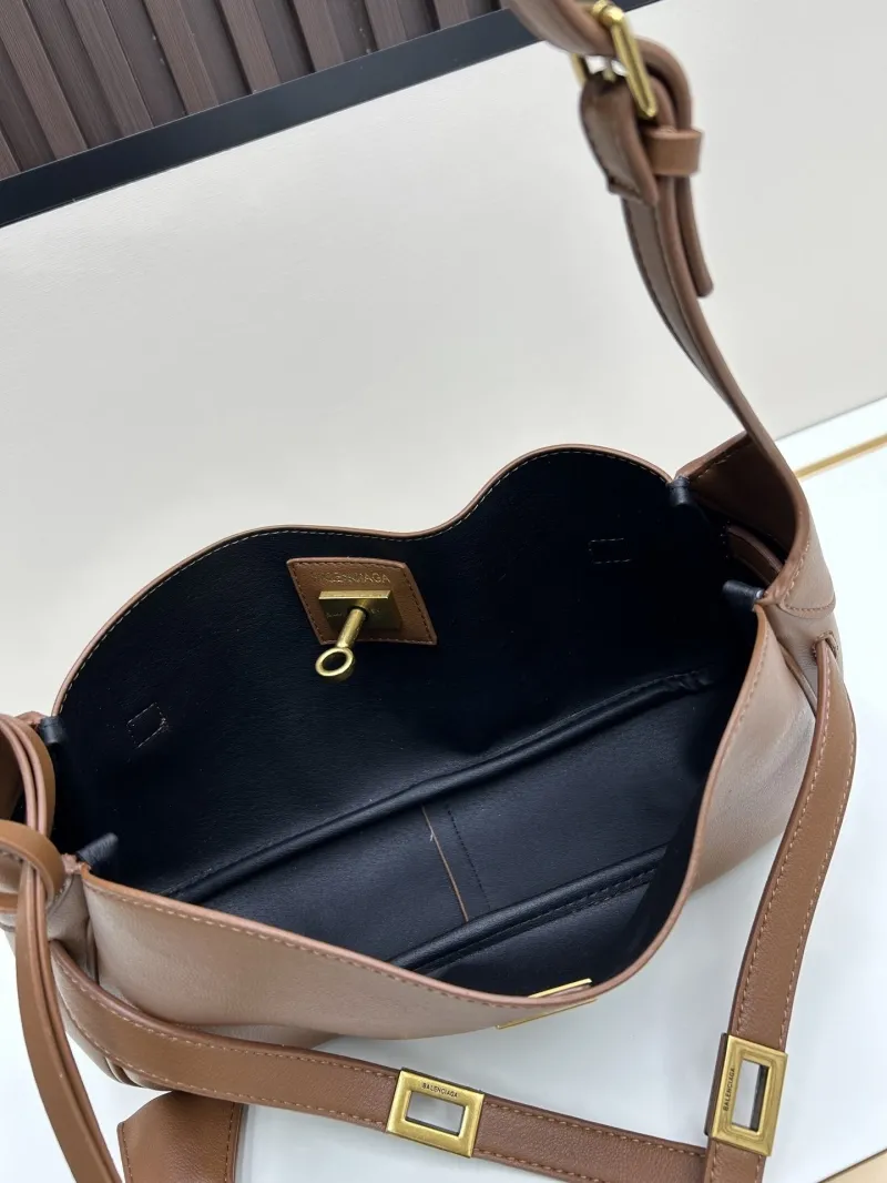 Balenciaga Brown Leather Satchel Bag 6075 - Image 7