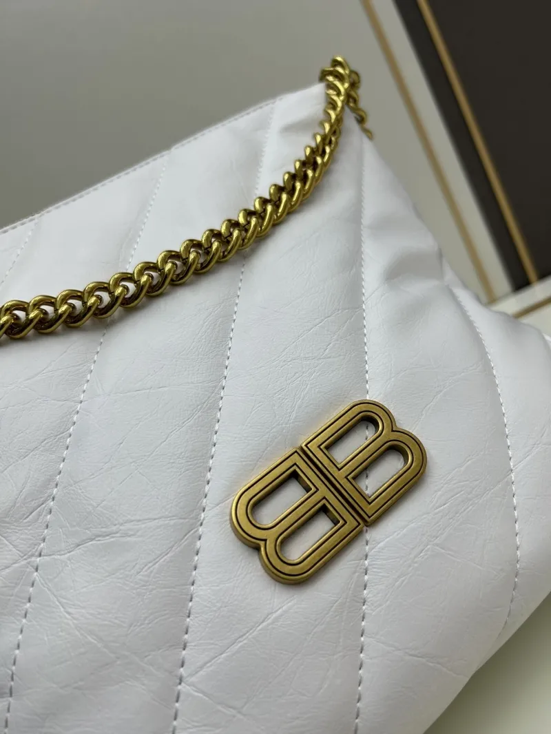 Balenciaga White Quilted Crossbody Satchel Bag 6906 - Image 4