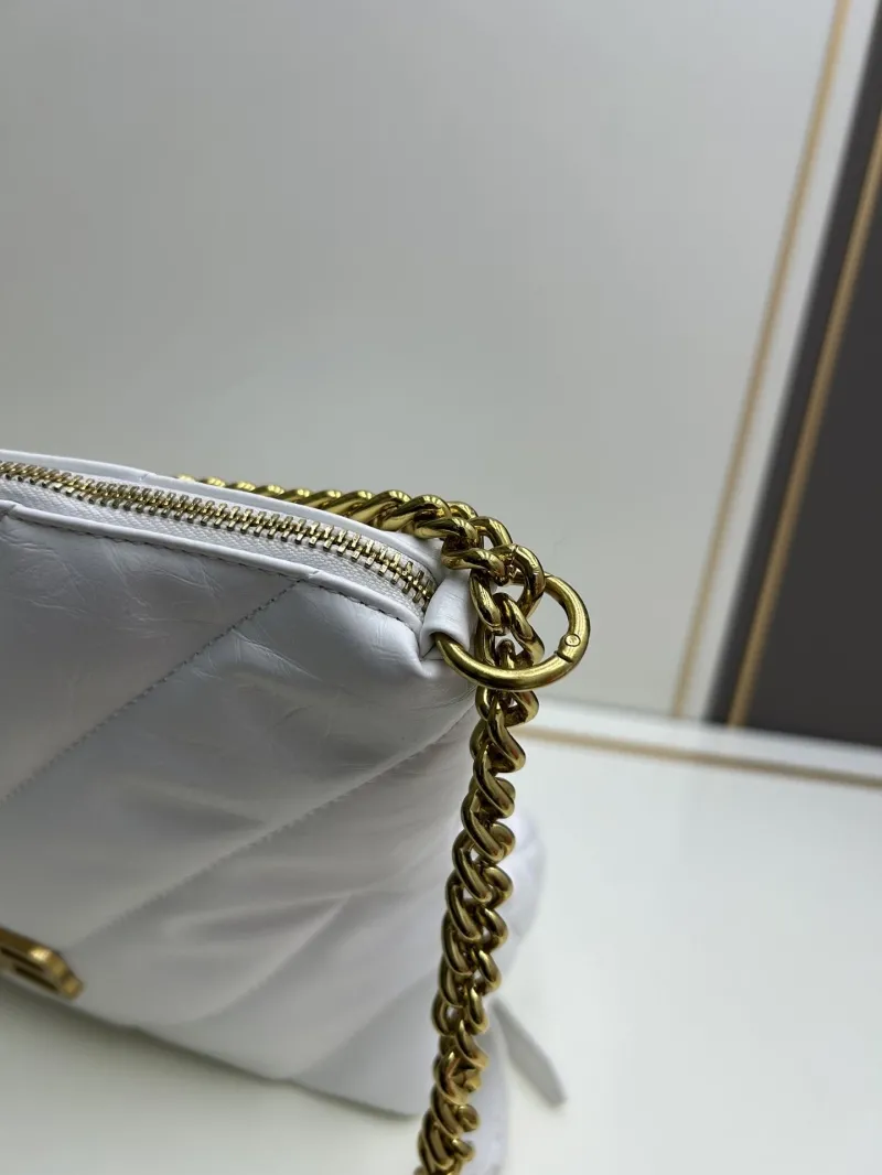 Balenciaga White Quilted Crossbody Satchel Bag 6906 - Image 6