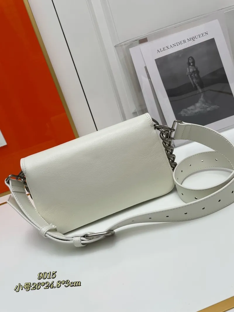 Alternative view of Balenciaga 9015 Small White Leather Satchel Bag