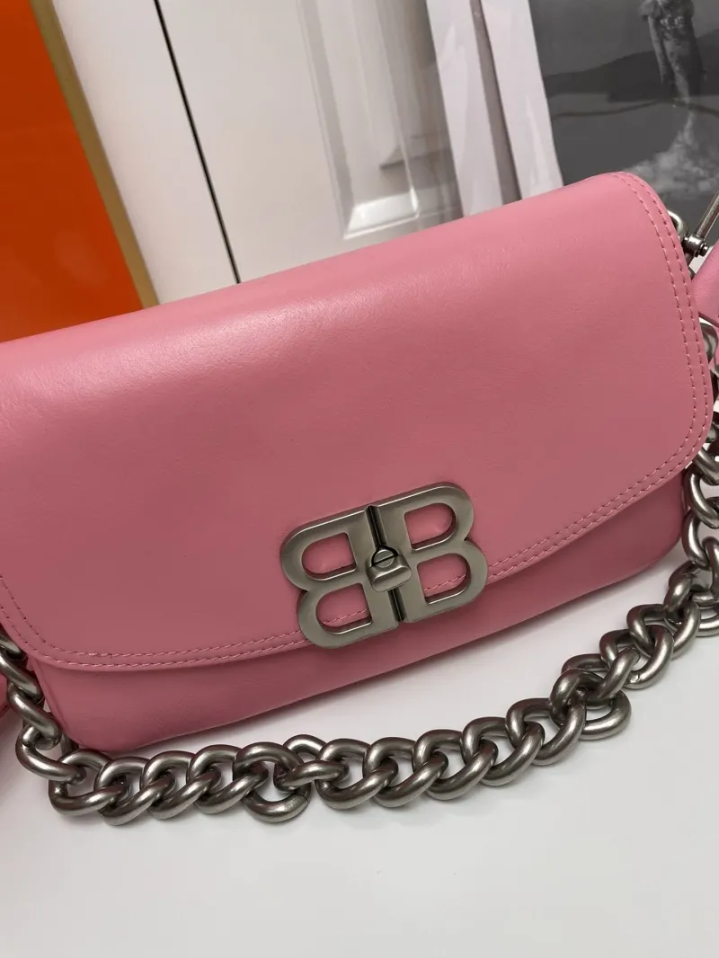 Balenciaga Pink Small Chain Satchel Bag 9015 - Image 4