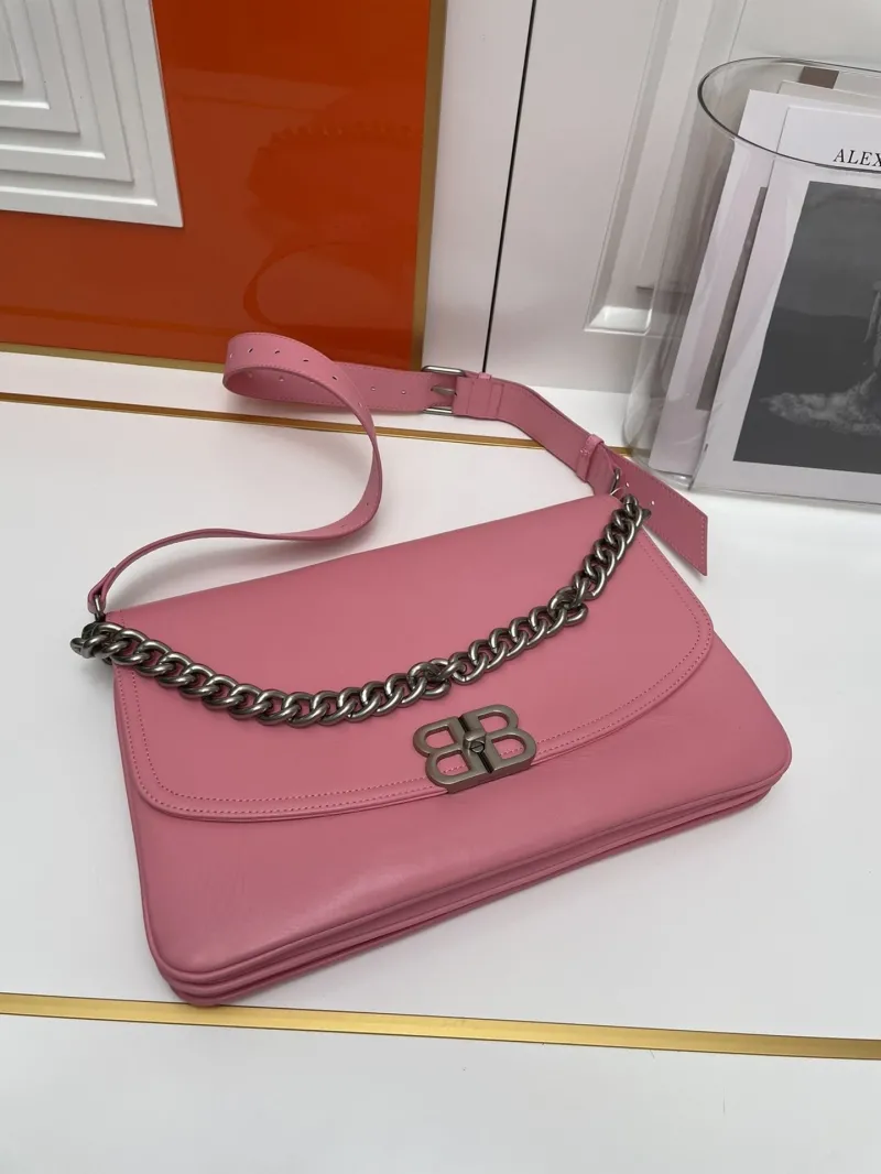 Balenciaga Pink Large Satchel Bag 9015 - Image 5