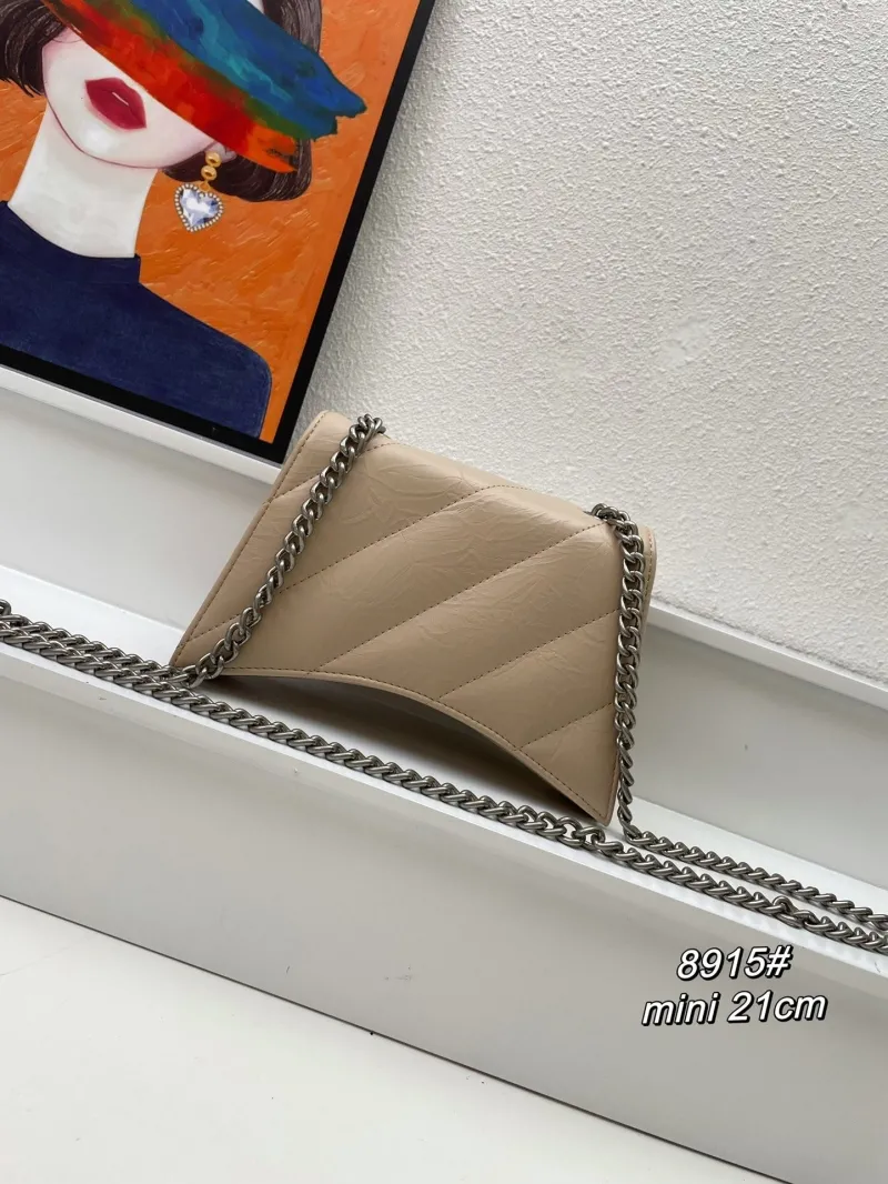 Balenciaga Beige Mini 21cm Chain Crossbody Bag 8915 - Image 3