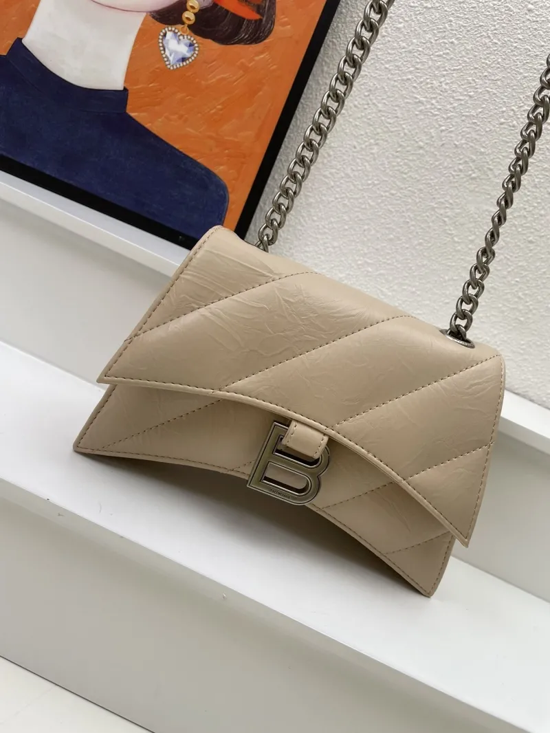 Balenciaga Beige Mini 21cm Chain Crossbody Bag 8915 - Image 6