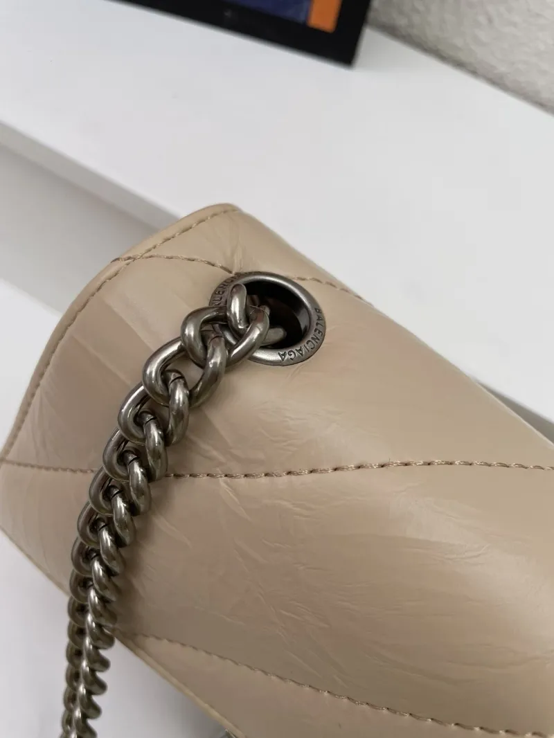 Balenciaga Beige Mini 21cm Chain Crossbody Bag 8915 - Image 7