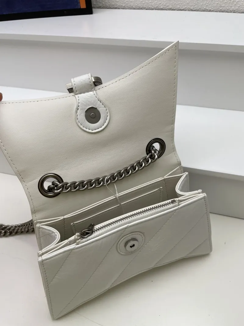 Balenciaga White Mini Chain Satchel Bag 8915 - Image 8