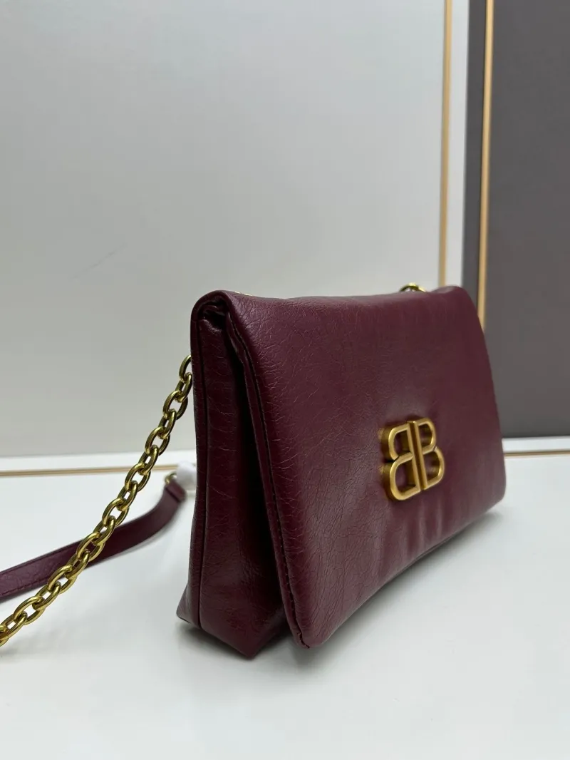 Balenciaga Burgundy Leather Crossbody Bag 6903 - Image 5