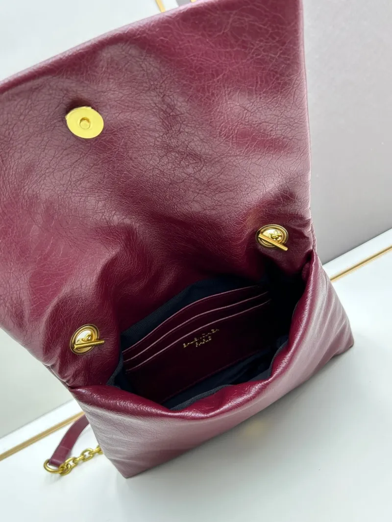 Balenciaga Burgundy Leather Crossbody Bag 6903 - Image 7