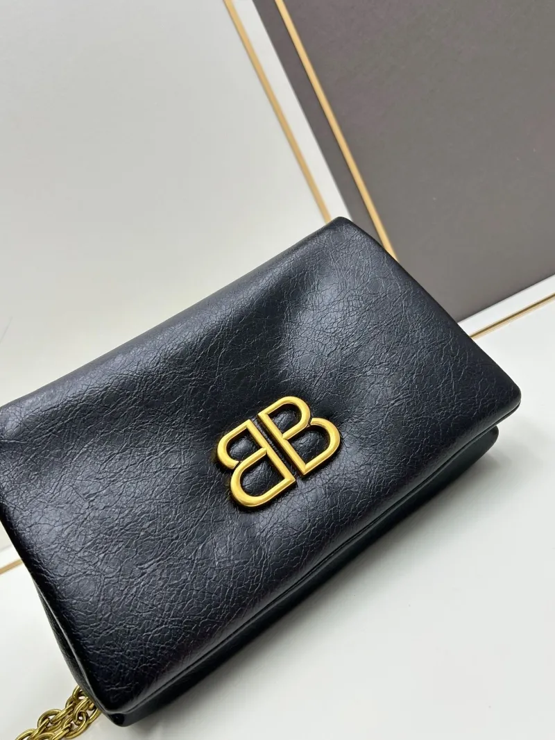 Balenciaga Black Leather Crossbody Bag 6903 - Image 3