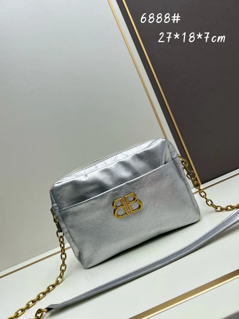 Balenciaga Silver Crossbody Bag 6888