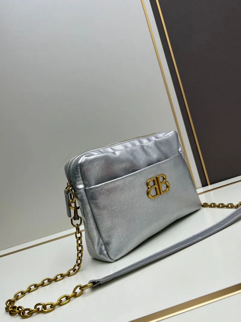 Alternative view of Balenciaga Silver Crossbody Bag 6888