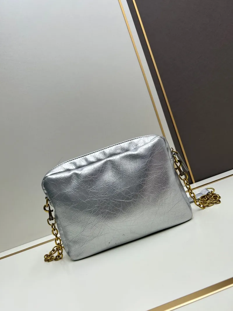 Balenciaga Silver Crossbody Bag 6888 - Image 3