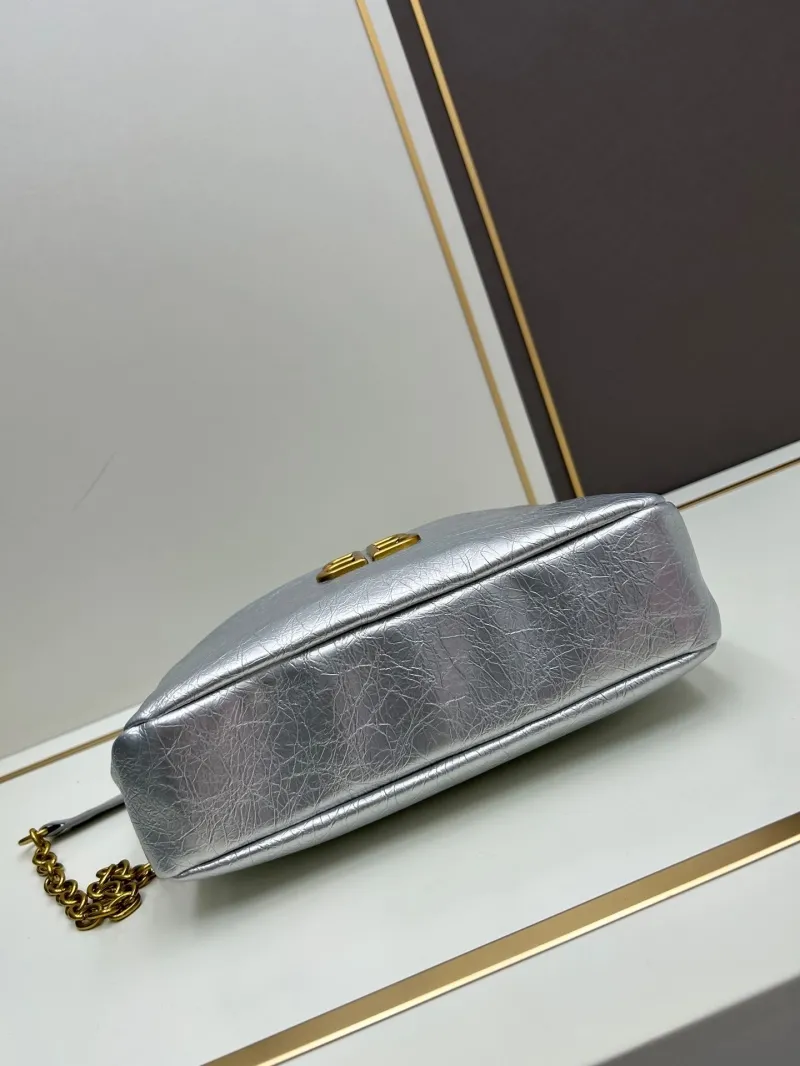 Balenciaga Silver Crossbody Bag 6888 - Image 5