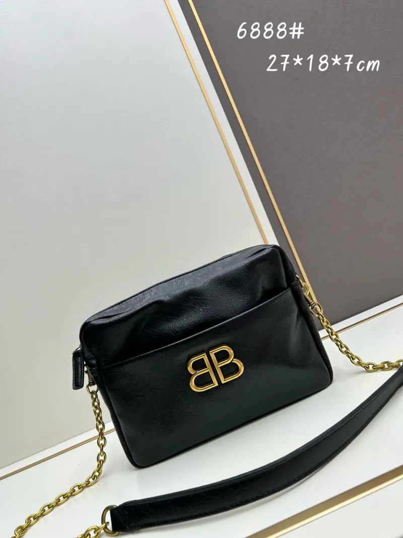Balenciaga Black Leather Crossbody Bag 6888