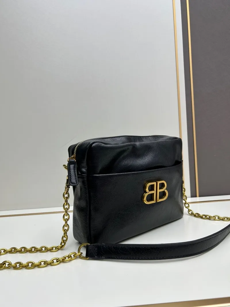 Alternative view of Balenciaga Black Leather Crossbody Bag 6888