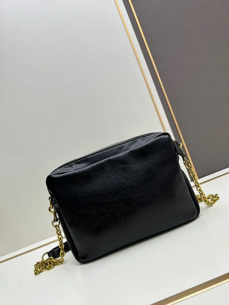 Balenciaga Black Leather Crossbody Bag 6888 - Image 3
