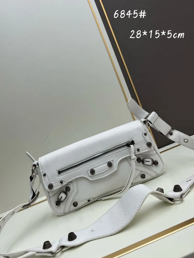 Balenciaga White Satchel Crossbody Bag 6845