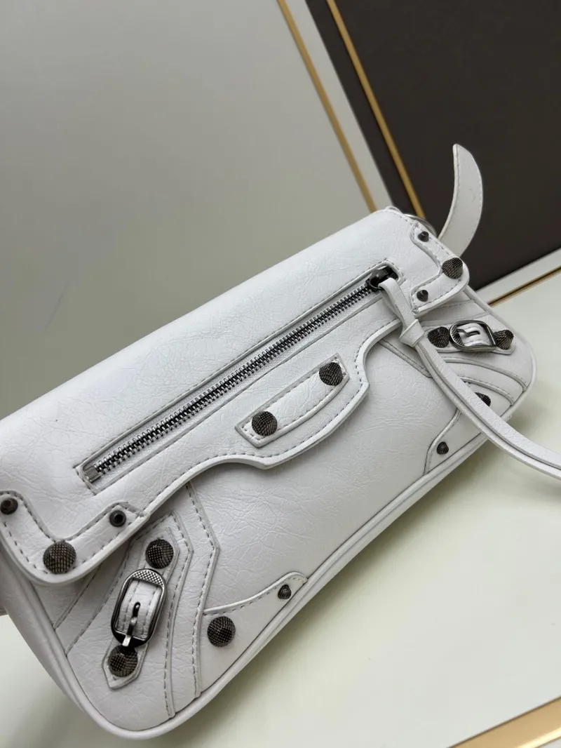 Balenciaga White Satchel Crossbody Bag 6845 - Image 4