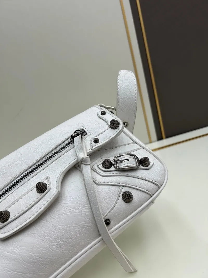 Balenciaga White Satchel Crossbody Bag 6845 - Image 6