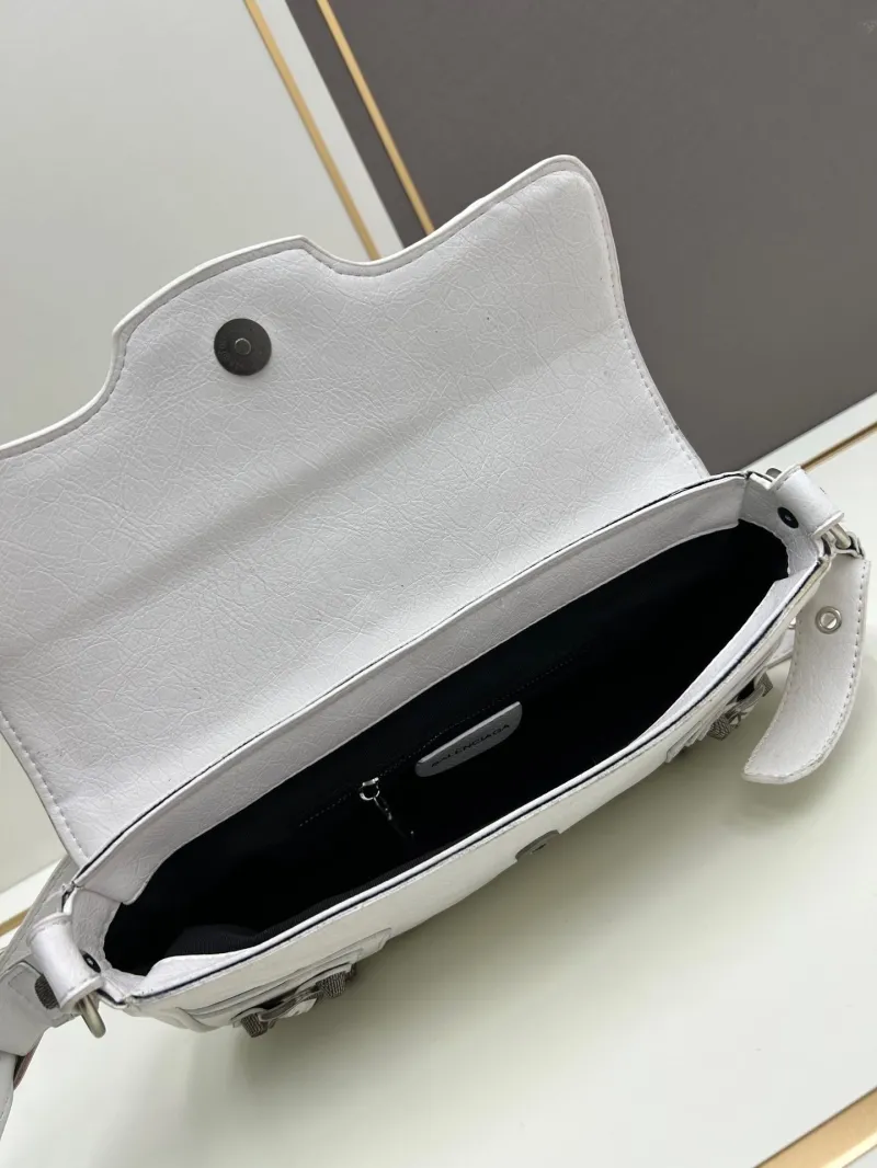 Balenciaga White Satchel Crossbody Bag 6845 - Image 7