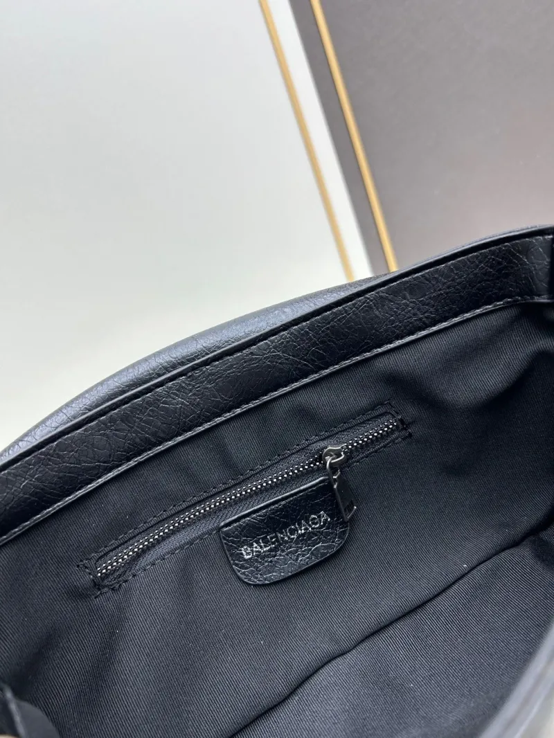 Balenciaga Black Leather Crossbody Bag 6845 - Image 8